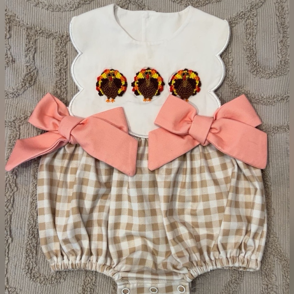 Awe Smocks | French Knot Turkey Embroidered Outfit